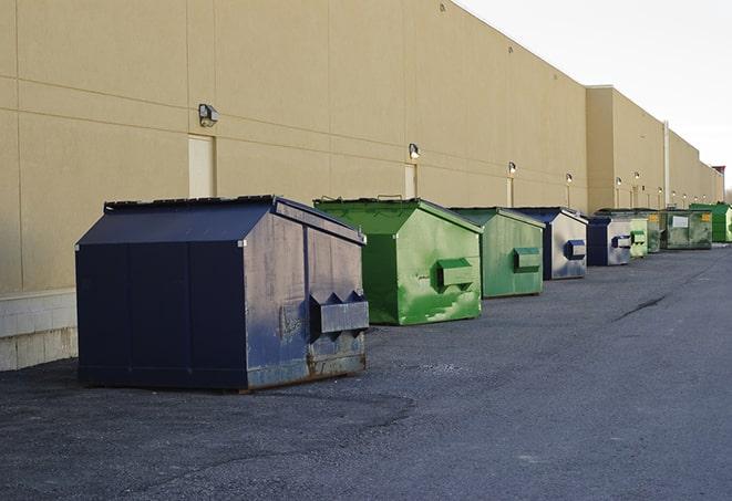 a large metal bin for waste disposal on the construction site in Bowie, MD